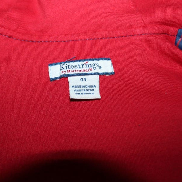 Kitestrings by‎ Hartstrings Rain Jacket Boys Size 4 T Blue Red Trucks - Picture 6 of 7